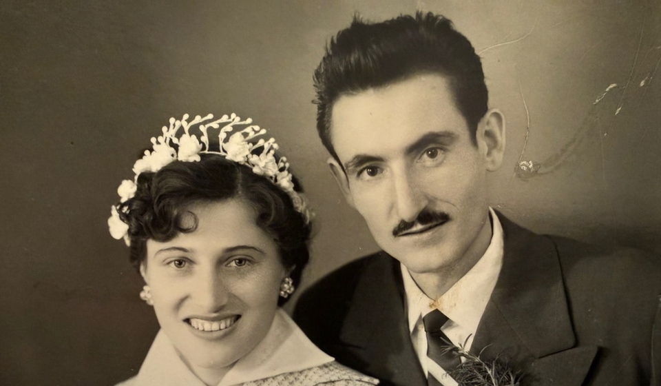 Venčana slika Petra i Mirjane. Foto porodična arhiva Pešića