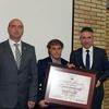 Rade Novković na prošlogodišnjem prijemu Sedmoseptembarskog priznanja. Foto Grad Vranje