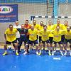 Vranjski futsaleri pred početak meča u Leskovcu. Foto KMF Vranje