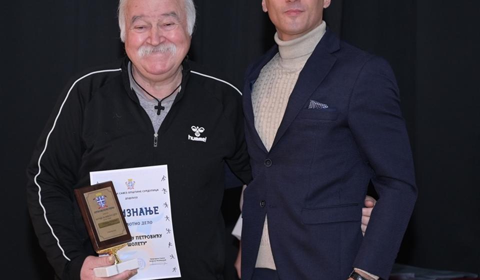 Jedan od dvojice nagrađenih za životno delo: Stojadin Petrović Šole. Foto SSOS