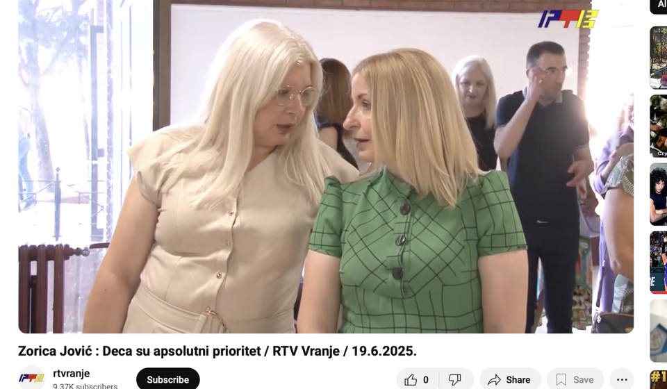 Deca su ni najveći prioritet, ali posle glasovi, hahaha. Foto YouTube (printscreen stranice zvaničnog kanala RTV doo)