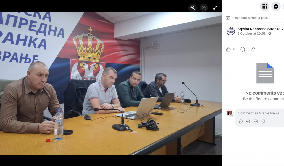 Foto Fejsbuk Srpska napredna stranka Vranje