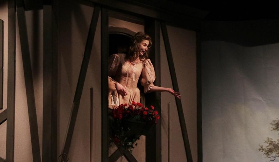 Jelena Filipović kao Anželika u predstavi Žorž Danden. Foto Vranje News