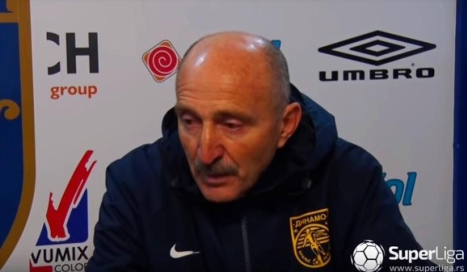 Radmilo Jovanović na konferenciji za medije posle utakmice sa Zemunom. Foto Printscreen Super liga
