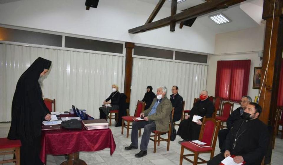 Detalj sa sednice Eparhijskog saveta. Foto Eparhija vranjska