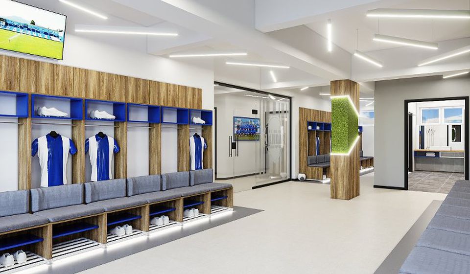 Klub ulaže u stvaranje boljih uslova za fudbalere: nove svlačionice na Gradskom stadionu u Surdulici. Foto FK Radnik