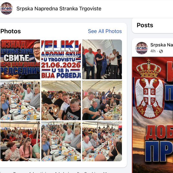 Stiže li i On u nedelju. Foto printscreen Facebook (stranica SNS Trgovište)