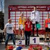 Kristijan Stošić (žuti dres) na pobedničkom postolju. Foto AK Vranjski maratonci