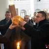 Obavljeno rezanje slavskog kolača u Gradskoj crkvi. Foto JS