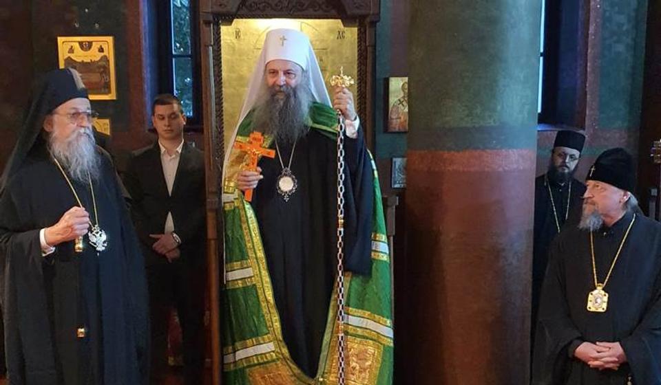 Patrijarh Porfirije po dolasku u Prohor. Foto M. Marković 