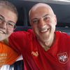 Bogdan sa svojim mentorom Draganom Petrovićem. Foto Gimnazija Bora Stanković