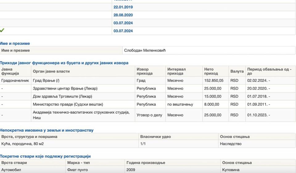Foto printscreen Agencija za sprečavanje korupcije